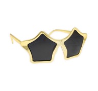 Okuliare Gold Stars Photo Boooth for Party 1 ks.