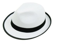 KLOBÚK GANGSTER AL CAPONE JACKSON, BIELY