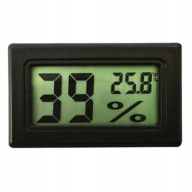 Čierny LCD CO2 teplomer vlhkomer akváriové terárium