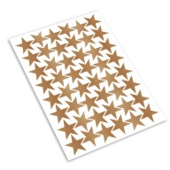 Samolepiace samolepky hviezdy 4 cm matné zlato - 48 kusov