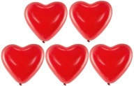 Valentínske latexové srdiečkové balóny, červené srdiečka, 5 kusov