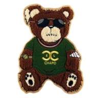 Nášivka El Chapo Teddy Bear, veľká vyšívaná aplikácia
