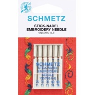 Poloploché vyšívacie ihly Schmetz 130/705 mix 75-90