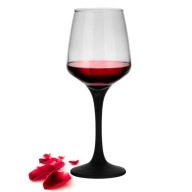 ČIERNE SKLO NA ČERVENÉ A BIELE VÍNO 360 ml