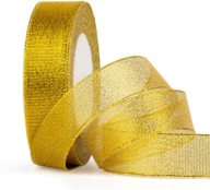 Stuha trblietavá páska 15mm 22m zlatá