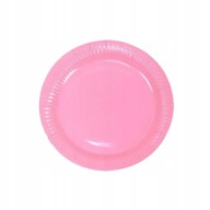 Narodeninové papierové taniere 18cm ružové, 6ks, ročné narodeniny, jednorázové