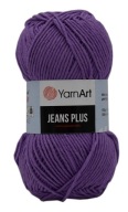 Priadza YarnArt Jeans PLUS, farba 72 Fialová
