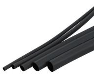 Teplom zmršťovacia bužírka 20mm 1m - čierna - flexibilná - silikón