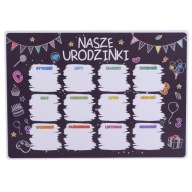 NARODENINOVÝ KALENDÁR PRE MATERSKÚ ŠKOLKU - TABUĽA NA KRÍDU (ZNOVU POUŽITEĽNÁ)