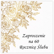 POZVÁNKY NA 60. VÝROČIE SVADBY, DIAMANTOVÉ VÝROČIE