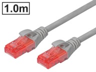 Cat.6 UTP patch kábel RJ45-RJ45 1:1 Cu AWG26 sivý 1m