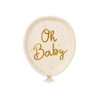 BALÓNOVÉ PAPIEROVÉ TANIERE OH BABY BÉŽOVÁ 22cm 6ks