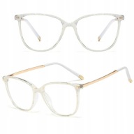 Dámske ZERO GLASSES biele NERDS zlaté NERDS