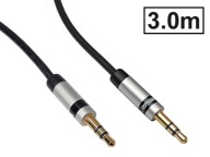 JACK kábel 3,5mm 3P TRS stereo zástrčka-zástrčka SLIM VITALCO 3m