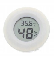 Okrúhly LCD CO2 Teplomer Hygrometer Terárium Akvárium Meteostanica