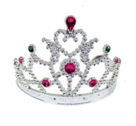 Princezná diadémová strieborná kamienková korunka