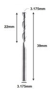 Rezačka dreva - 2F - 3,175x22x39 1/8