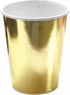 Zlaté papierové poháre, 6 kusov, Silvester, Karneval, Narodeniny