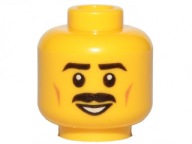 Lego New Head Head Yellow pánske fúzy 3626cpb2054