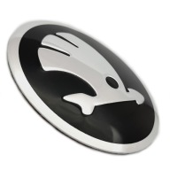 NÁLEPKA ZNAKU LOGO ŠKODA 60 mm ČIERNA