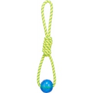 Aqua Toy, šnúrka s loptou, pre psov, polyester/TPR, 6 x 40 cm, plávajúca