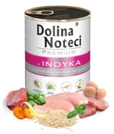DOLINA NOTECI PREMIUM vlhké krmivo pre psov bohaté na morku 800g plechovka