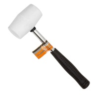 Gumové kladivo s kovovou rukoväťou, biele, 40 mm, 225 g, Polax