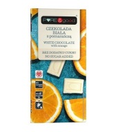 Čokoláda BEZ CUKRU biela POMARANČ lio PURE&GOOD