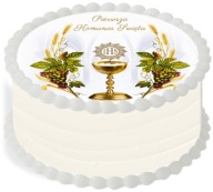 Oblátka na torte 14 cm Prvé sväté prijímanie IHS