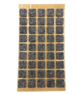 Samolepiace plstené podložky pod štvorcový nábytok – SIVÁ 14x14mm