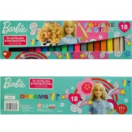 Štvorcový PLASTICOVÝ SET 18 KUSOV BARBIE