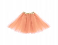 Tylová tutu sukňa 40 cm, broskyňa, losos, slepačia párty