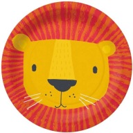 Papierové taniere LION hlava leva JUNGLE 10 ks
