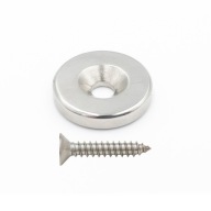 NEODYMOVÝ MAGNET S OTVOROM na krúžok 15x3mm, cylindrická skrutka - HUNTER