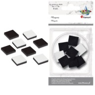 Štvorcové čierne kreatívne samolepiace magnety