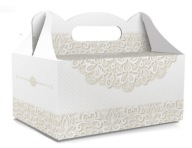 Tortová krabička Sladkosti Balenie LACE béžová