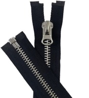 HRUBÝ KOVOVÝ Zips 50 cm STRIEBORNÝ 1 ks.