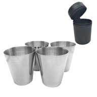 Kovové cestovné poháre 30ml, 4ks 1-7004