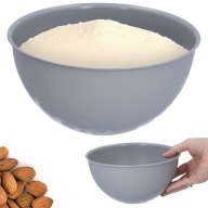 1,5L PLASTOVÁ MISKA okrúhla, ŠEDÁ, 19 CM, NA ŠALÁT, UNIVERZÁLNA KUCHYŇA