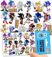 UMÝVAJÚCE DOČASNÉ TETOVANIE PRE DETI DETSKÉ SONIC ORIGINÁLNE DIZAJNY