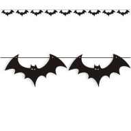 Banner GARLAND Halloween BATS čierny 9 ks