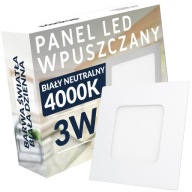 ZÁPUSTNÉ STROPNÉ SVIETIDLO, NEUTRÁLNE BIELE, 3W, VÝKONNÉ