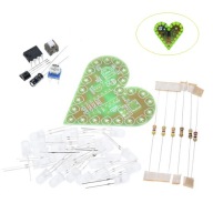 Blikajúce, plávajúce, pulzujúce LED srdce so zeleným svetelným efektom DIY Kit