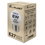 LED žiarovka E27 8W G45 Ball Warm Color 700LM
