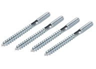 10 x skrutka M8 x 80 mm dvojzávitová skrutka do dreva