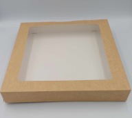 SUSHI CAKE CATERING BOX 26x26x5 cm eko ​​kraft okienko