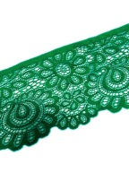 ŠTÝLOVÁ OZDOBNÁ ČIPKA 8CM, ELASTICKÁ, ZELENÁ