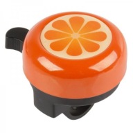 Oranžový zvonček na bicykel s 3D oranžovým vzorom