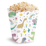 POPCORNOVÉ KRABIČKY NA SLADKOSTI, dinosaury, 6 ks k narodeninám detí
