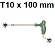 Kľúč TORX T10, TX10 s rukoväťou Jonnesway H10MT10100